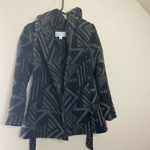 NWT XHILARATION GREY AND BLACK COAT